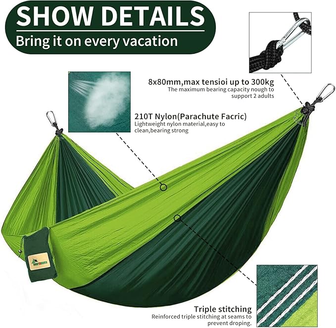 Camping Hammock – Fabric & Net - DXGEARS