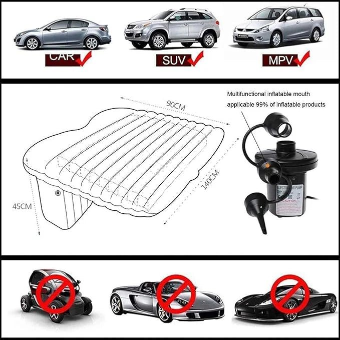 Car Back Seat Air Mattress for Travel and Camping - DXGEARS