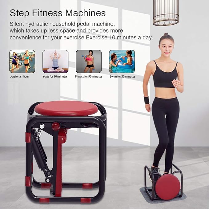 Compact Fitness Stair Stepper with LCD Monitor & Swivel Seat - DXGEARS