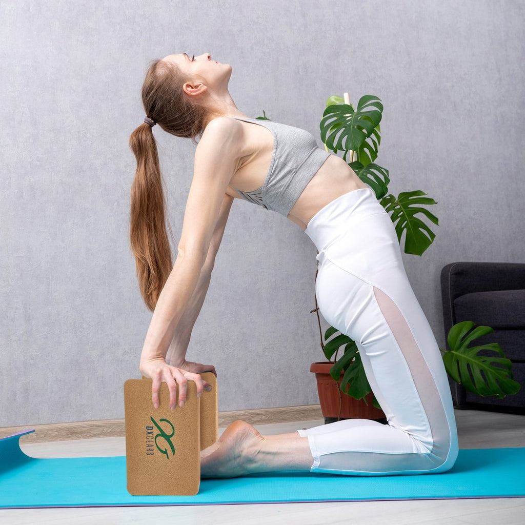 DXGEARS Cork Yoga Block | High Density Eco - Friendly Recycled Cork - DXGEARS
