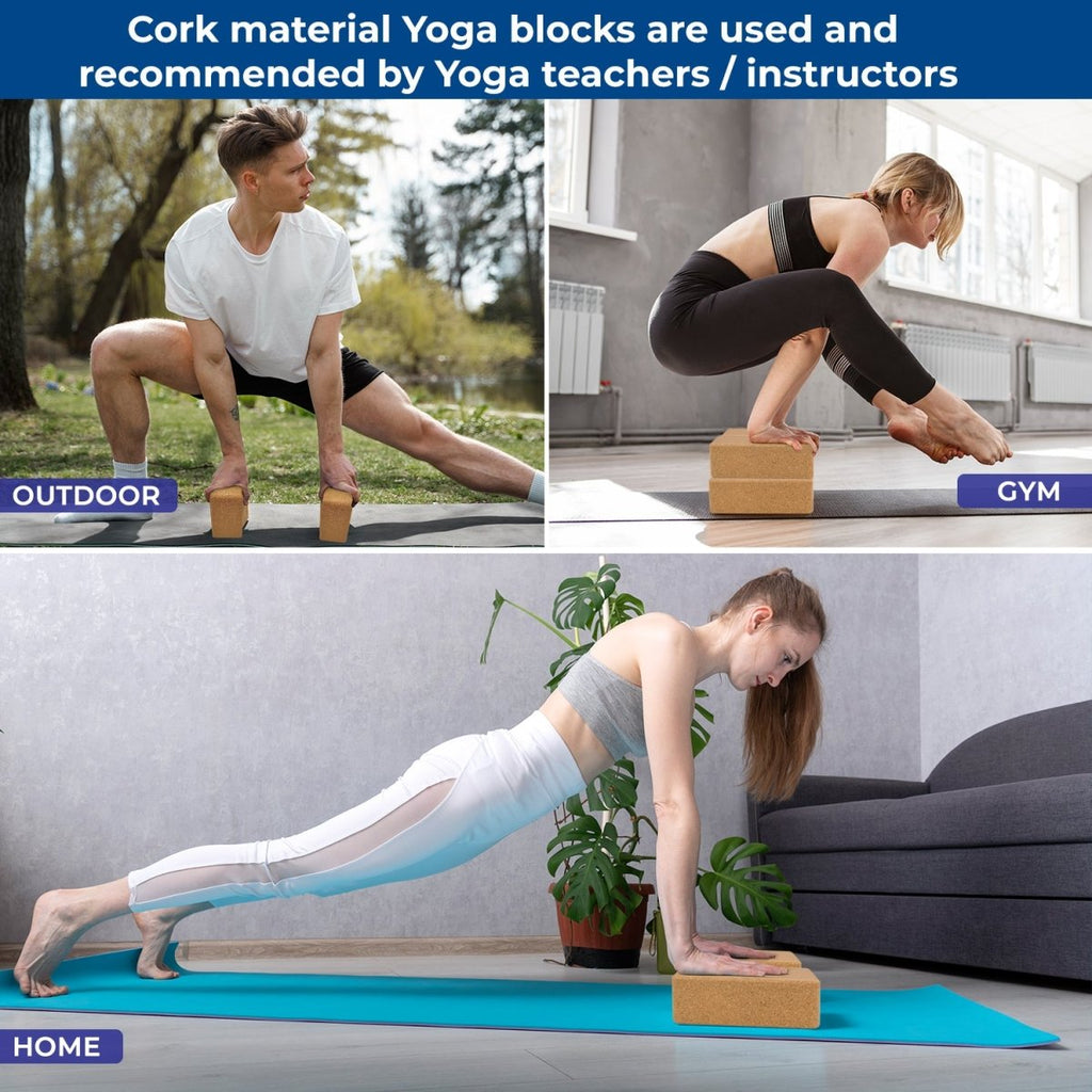 DXGEARS Cork Yoga Block | High Density Eco - Friendly Recycled Cork - DXGEARS