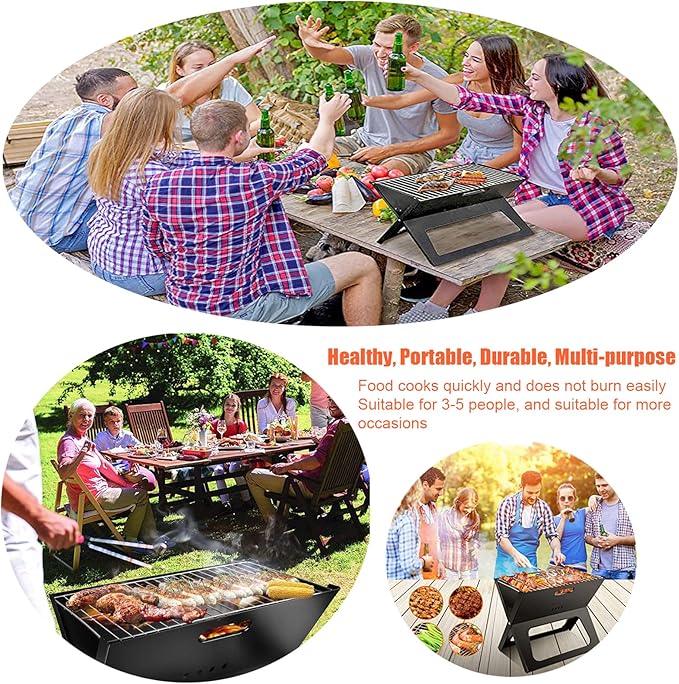 Foldable Charcoal Grill – Portable BBQ - DXGEARS