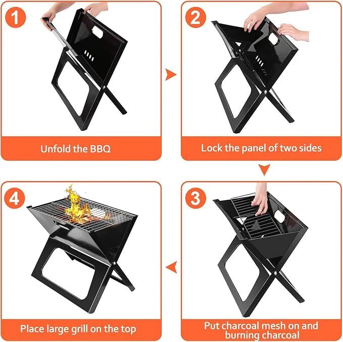 Foldable Charcoal Grill – Portable BBQ - DXGEARS