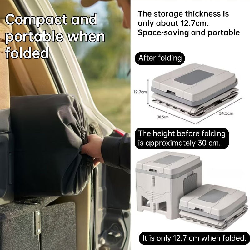 Foldable Portable Toilet for Car & Camping - Emergency Outdoor Stool with Odor - Proof Design, Adult Travel Toilet - DXGEARS