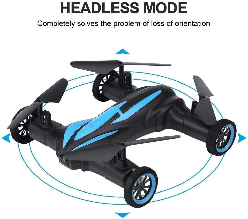 LH - X21 2 - in - 1 Fly & Drive Stunt Drone with Camera - DXGEARS