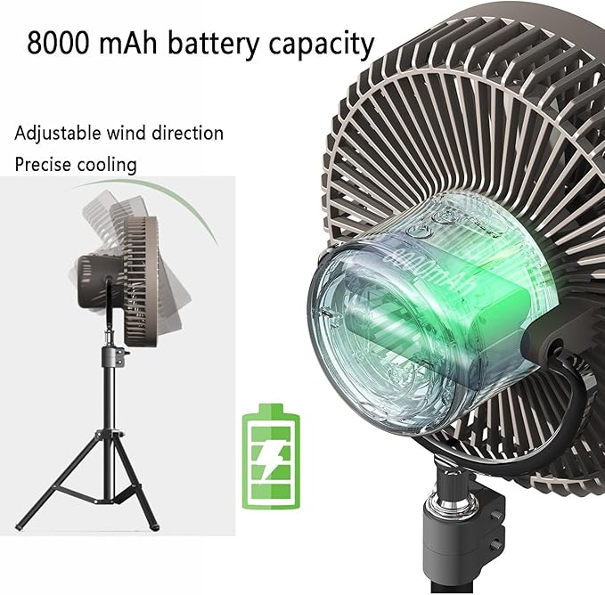 Portable Camping Fan with Tripod Stand - DXGEARS