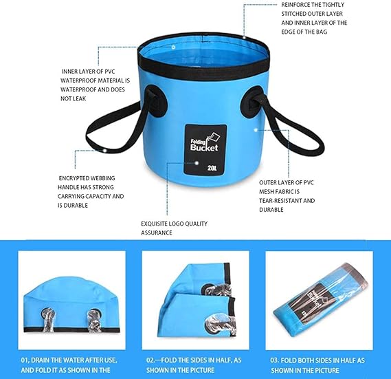 Portable Outdoor Camping Shower Kit with Built - In Pump - DXGEARS