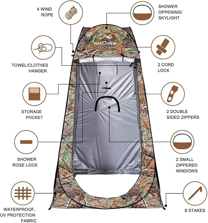Privacy Shower Tent — Camping, Beach & Outdoor Use - DXGEARS